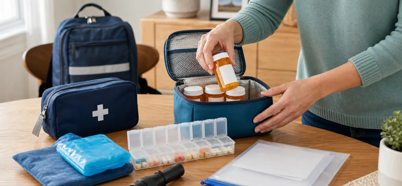 Organizing prescriptions and a medical information kit for an emergency