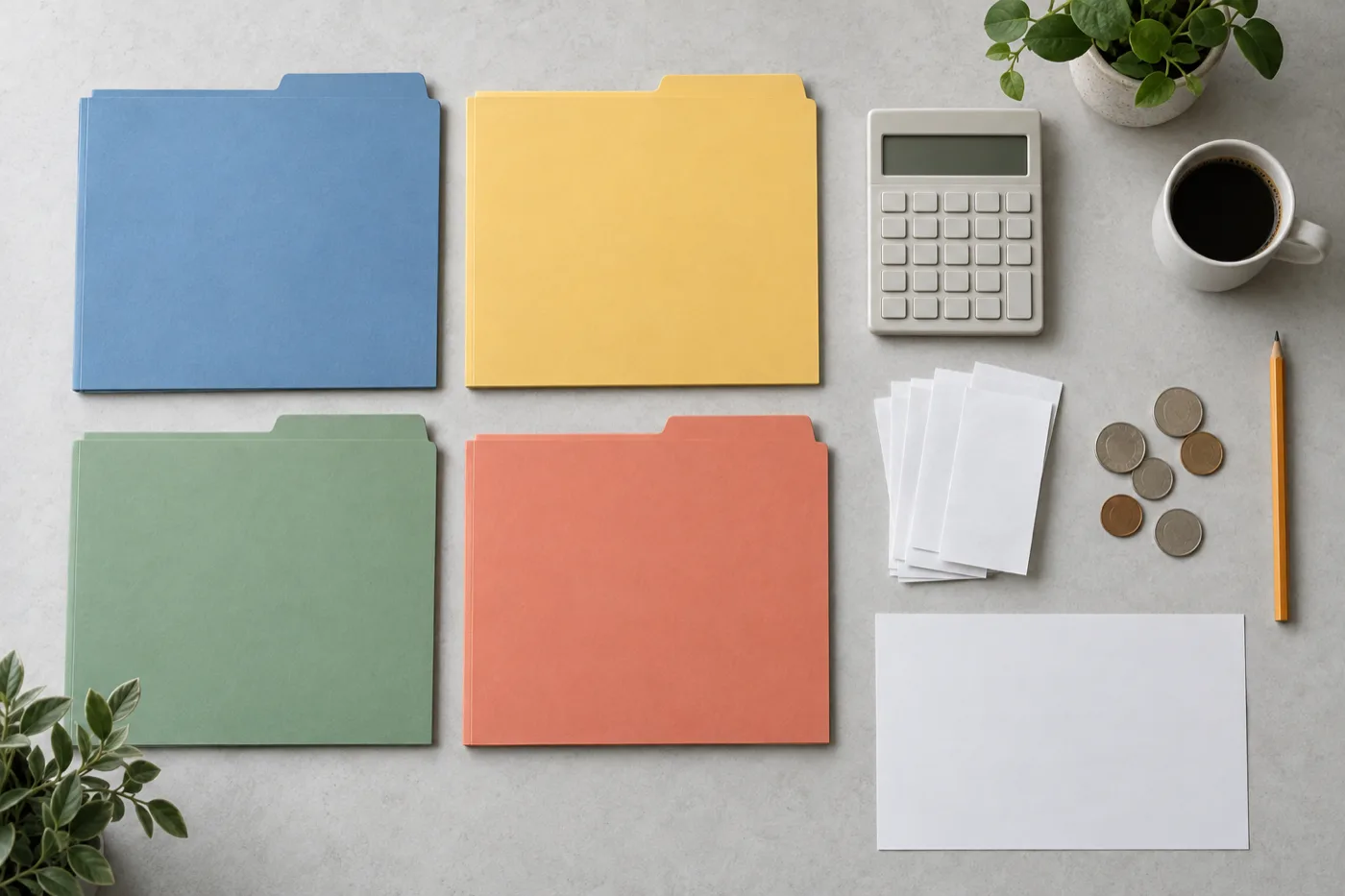 Freelancer organizing quarterly income, expenses, and withholding before calculating an estimated tax payment