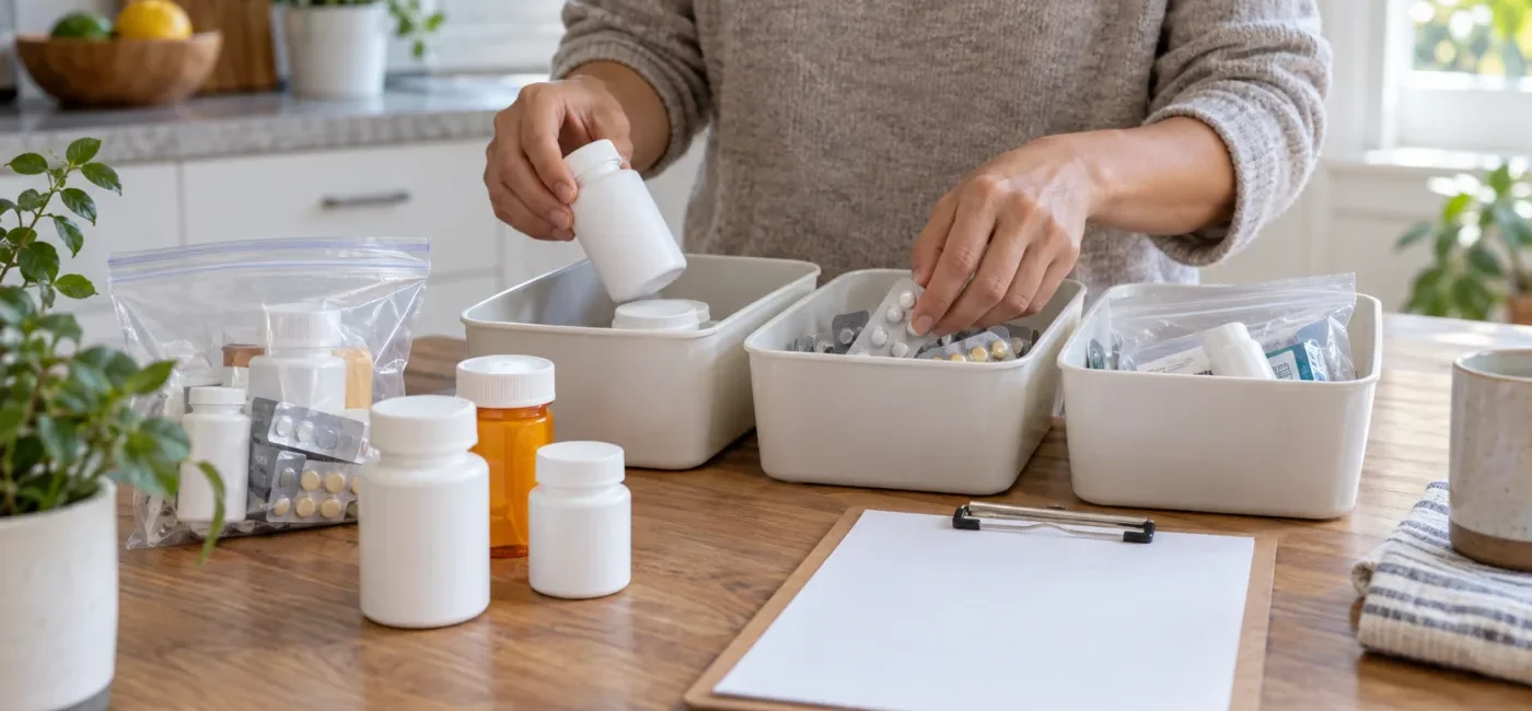 Sorting expired and unused medicines safely at home